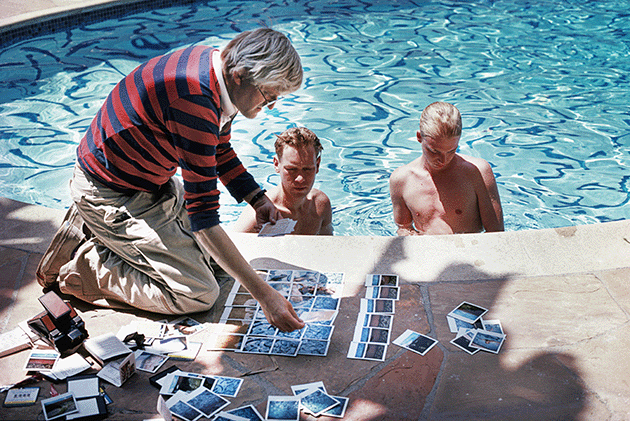 David Hockney with Ian Falconer, in Los Angeles, c 1978. Image: © Michael Childers/Corbis via Getty Images